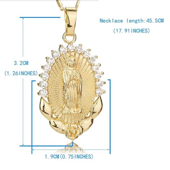 Virgin Mary pendent necklace - Picture 2 of 3